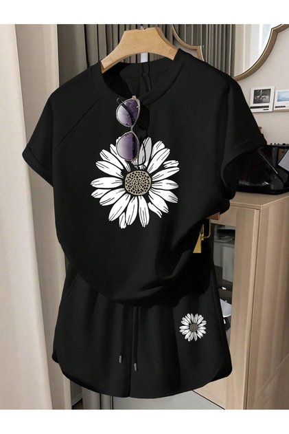 Kep Cotton Summer Two-Piece Set – Casual T-Shirt and Alt Trend Fashion and Modern Style