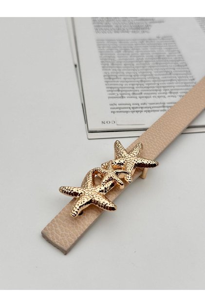 Star Buckle Gold Women's Belt Dress Belt Shirt Belt Coat Belt Trouser Belt
