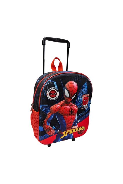 Troler 3D, 32x26x11cm, multicolor, bretele ajustabile si intarite, Happy, Spiderman