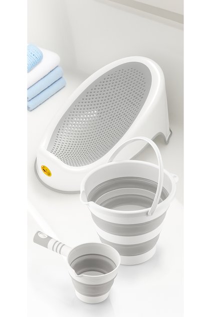 Soft Bebek Küveti 3 lü Set– Silikon Fileli Bebek Besleme Yıkama Banyo Küveti Bebek Banyo Oturağı