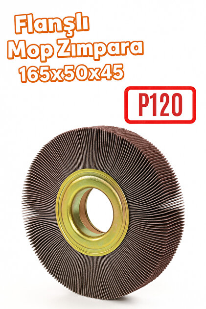 LEOX 165x50x45 Flanşlı Mop Zımpara – Metal, Ahşap, Paslanmaz