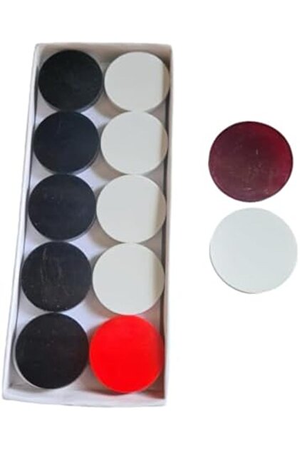 Acrylic Carrom/Carom Coins and Striker Set (Pack of 25)