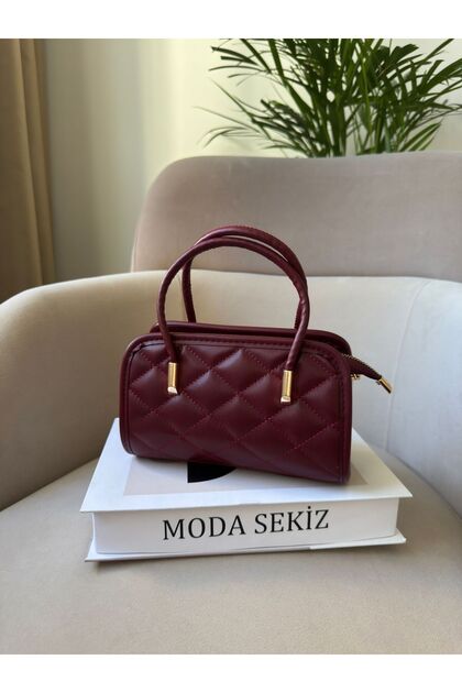 Women's Self Patterned Cross Strap Hand and Shoulder Bag