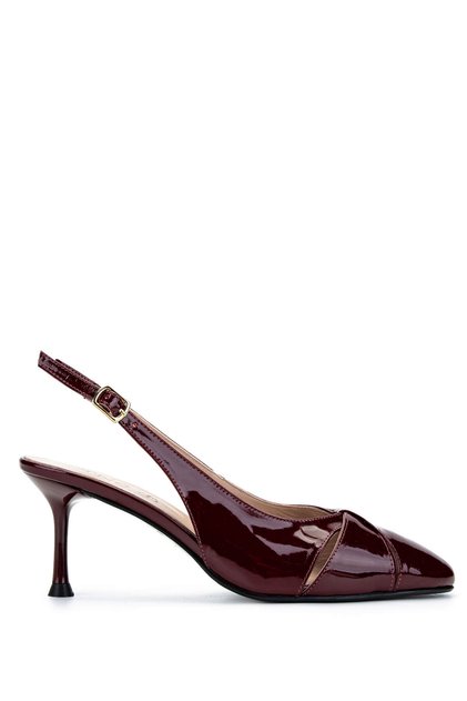 Women's Genuine Leather Cherry Heeled Shoes