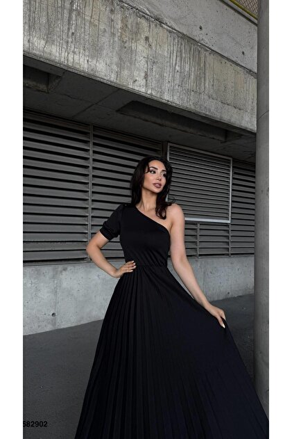 strapless open back dress Reagan One Shoulder Pleated Hi Lo Maxi Dress – honey main image 1