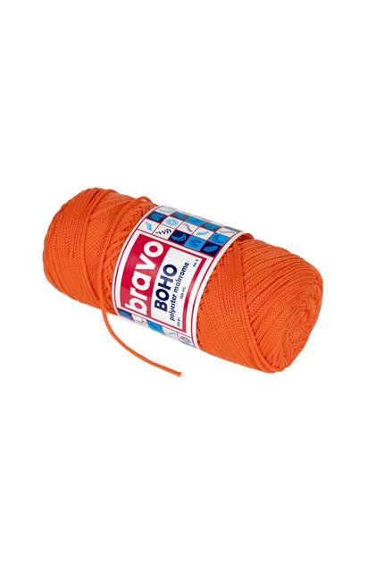 Boho Polyester Macrame Yarn 1.5 mm 100 Gr 150 Meters No: 3 mm (Color Code: 120)Orange