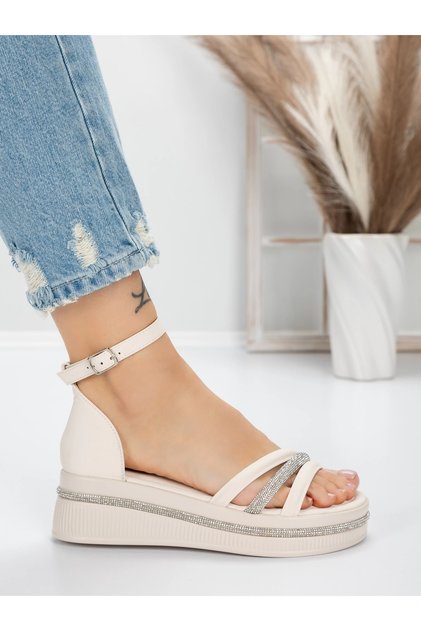 Sandale Dama cu Platforma 5HXS8 Bej | Mei