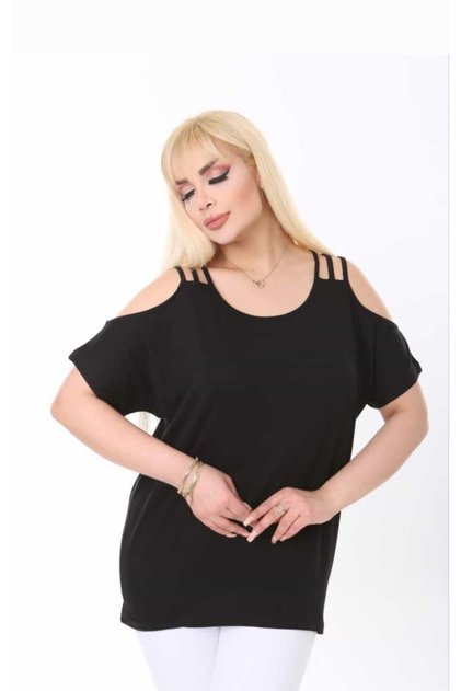 Plus Size Full Lycra Imported Viscosa Fabric Sweat-Free Sweat-Free Circle Neck Bat-Sleeve T-Shirt