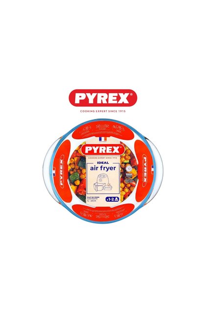 Air Fryer Round Dish 1L – Heat-Resistant Glass Bakeware for Healthy Cooking
