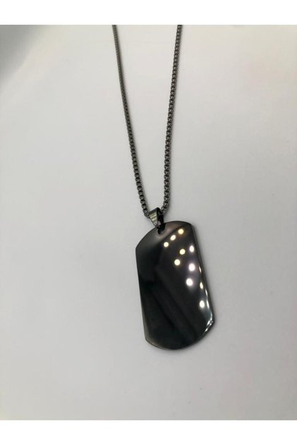 Steel Plate Black Color Model Necklace for Lover, Dad, Friend, Male