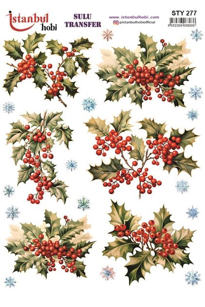 New Year's Water Transfer 25X35Cm Sty277