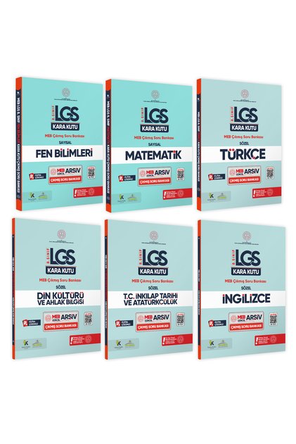 8.Sınıf LGS İOKBS Bursluluk Kara Kutu Dijital Çözümlü Çıkmış Soru Bankası Altın Set