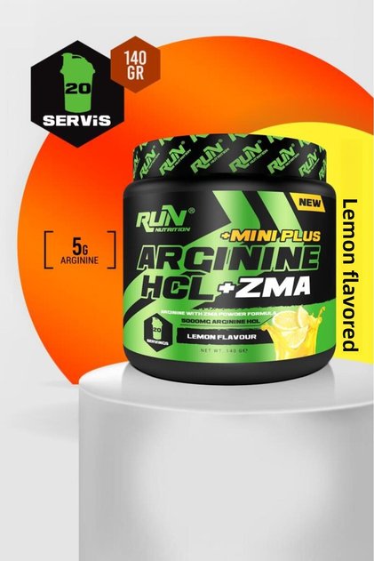Arginine Hcl Zma Mini Plus - 140g - 20 Servings - Lemon Flavored
