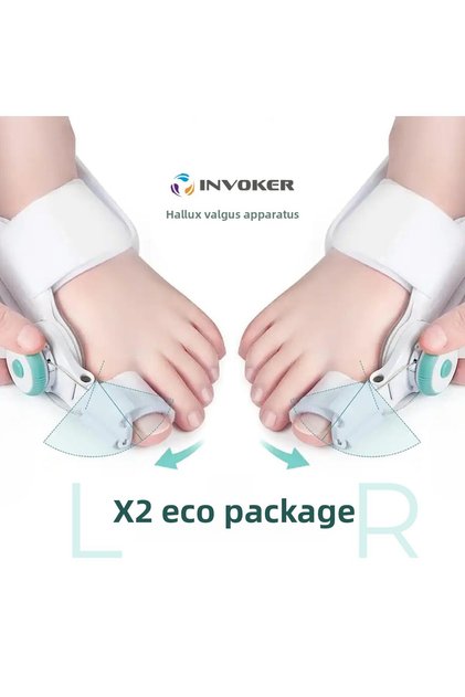 Adjustable Foot Big Toe Bone Corrector Thumb Curvature Correction Hallux Valgus Night Splint 2Pcs