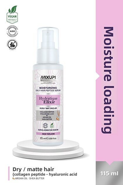 115 ML - Moisturizing Nourishing Serum with Hyaluronic Acid and Collagen Peptide, for Dry and Dull Hair