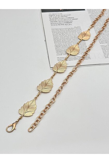 MODAM HFA Leaf Pattern Chain Belt Women's Belt Dress Belt Shirt Belt-  Trendyol