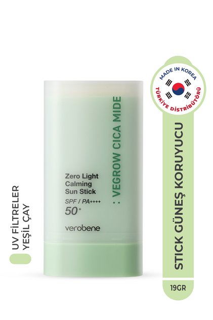 Vegrow Cica Mide Zero Light Sun Stick Spf50 Yüksek Koruma Stick Güneş Koruyucu Vegan Kore 19g