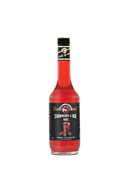 FO Çilek ve Açai Aromalı Kokteyl Şurubu - Strawberry Açai Base 700