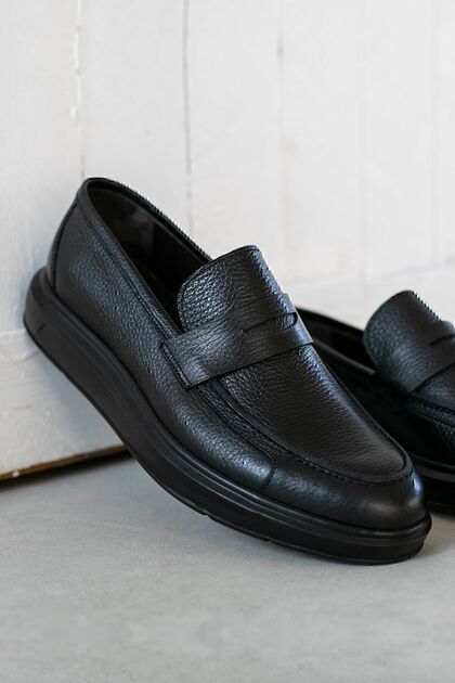 Deery Hakiki Deri Siyah Comfort Loafer Erkek Ayakkabı - Fiyatı
