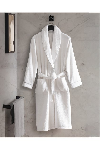 Celestiel Shawl Collar Unisex 100% Cotton Bathrobe - Hotel Collection