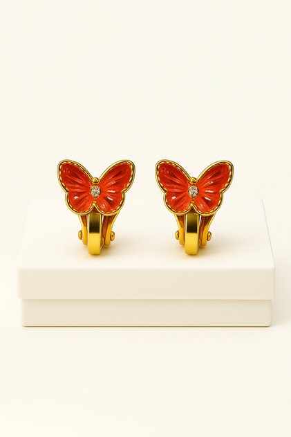 Butterfly Design Compression Children's Earring for Non-Pierced Ears