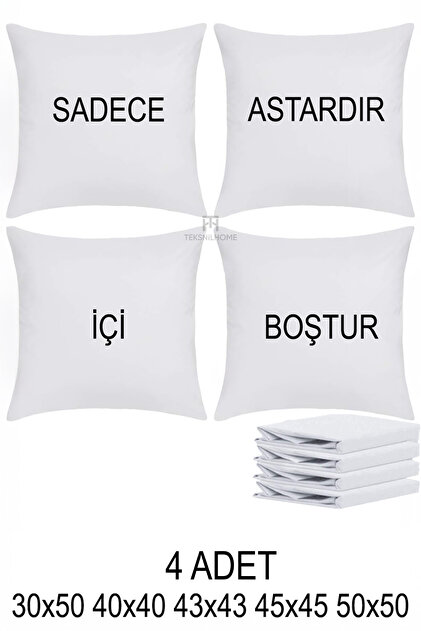 4 Pieces Zippered Throw Pillow Inner Lining 5 Sizes Throw Pillow Inner Pillow Case Lining Milt