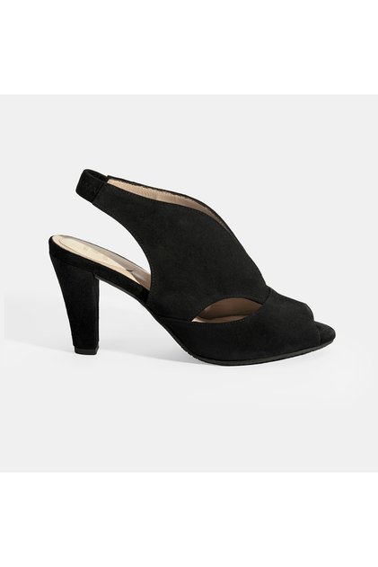 Ursula Black Women's Heeled Desacomfort Suede Sandals