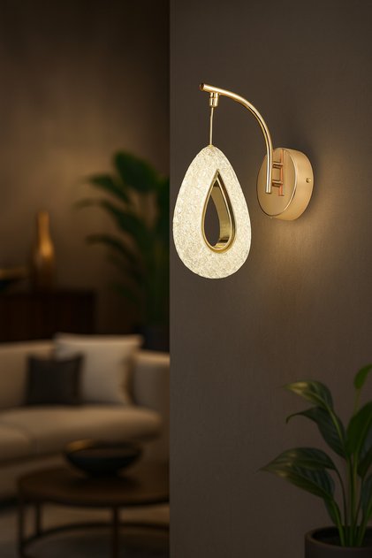 Dali Led Modern Luxury Sconce (3 Color Led; Yellow-White-Daylight) - Gold