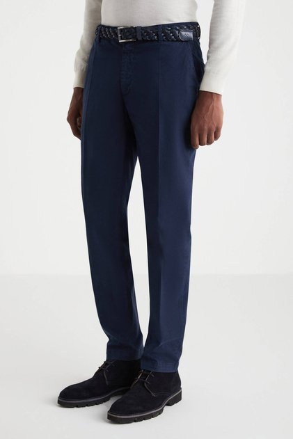 Pamuklu Lacivert Regular Fit Chino Pantolon
