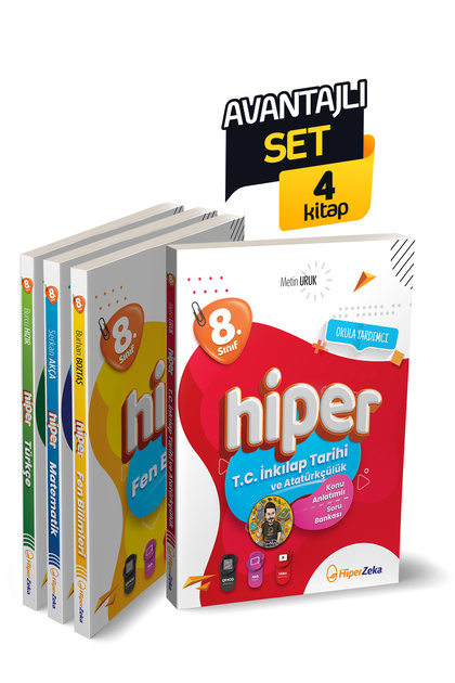 Hiper Zeka Avantajlı Set 2026 8. Sınıf Hiper Konu Anlatımlı Soru