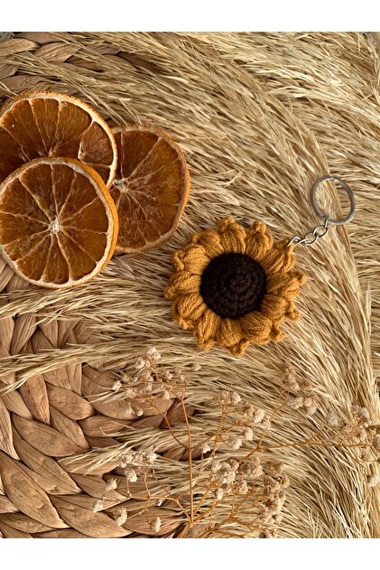 BetSel Hediyelik Knitted Sunflower Keychain / Bag Ornament- Trendyol