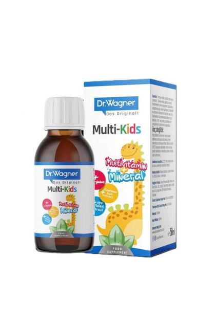 Dr. Wagner Multi-Kids Multivitamin + Mineral Syrup 150ml – Orange Flavor Liquid Supplement for Chi