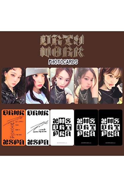 Kpop Dünyasi AESPA Winter '' Dirty Work '' Photocards Set - Fiyatı