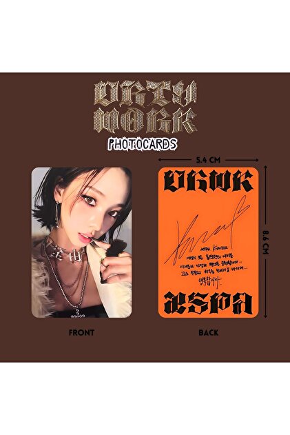 Kpop Dünyasi AESPA Karina '' Dirty Work '' Photocards Set - Fiyatı