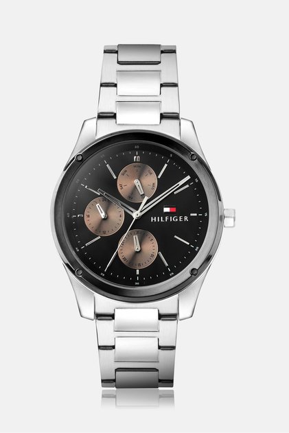 Men 1710534 Chronograph Quartz Watches 44 mm, Silver/Black