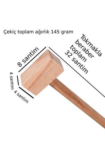 Genel Markalar Tahta Çekiç Tokmak Arkeolojik Kazı Aparatı Ceviz