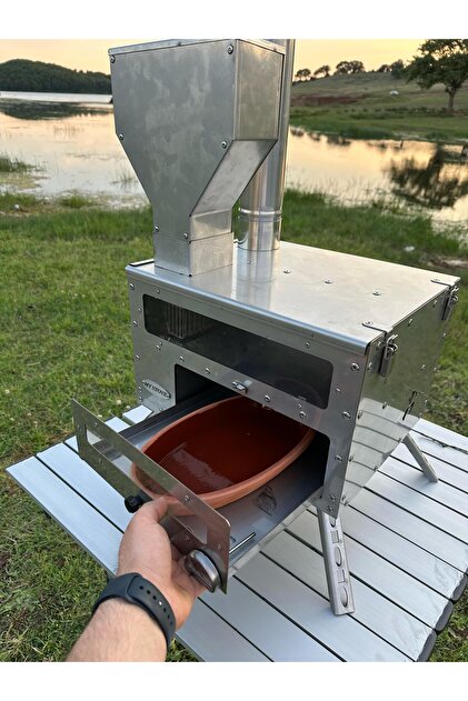 Realx Portatif Kuzineli Pelet&Odun Kamp , Piknik , Outdoor Sobası