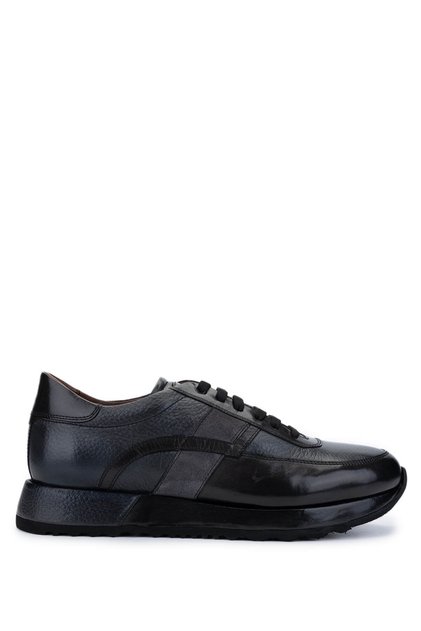 Men's Genuine Leather Gray Sneakers & Sports Shoes