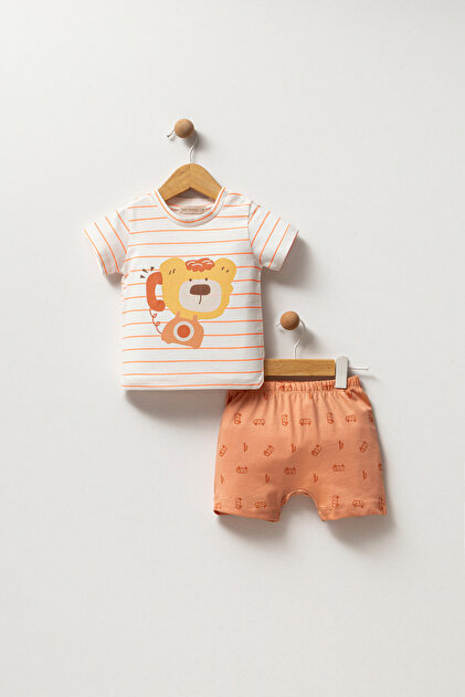 Stripe Printed Baby Double Set