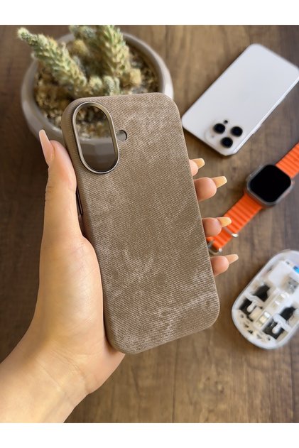 iPhone 16 Uyumlu Kadife Yüzeyli MagSafe Uyumlu Premium Kılıf SooCase691