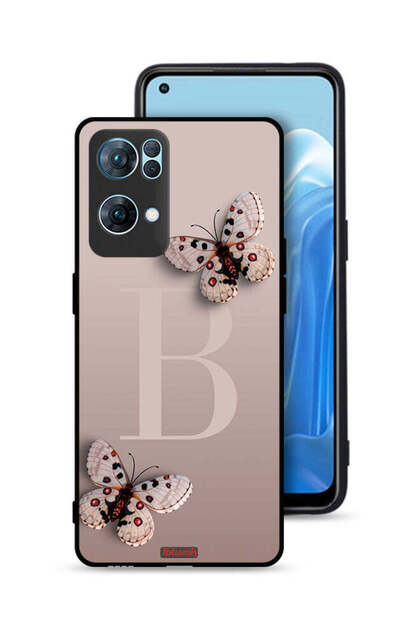 غطاء حماية لهاتف Oppo Reno7 Pro 5G بنقشة فراشات