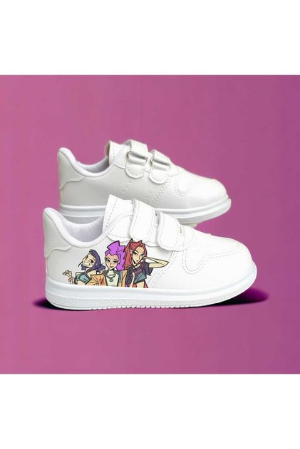 S-Sop Demen Sunters Boy İk2Lis Evcıları Printed Girls' Sports Shoes