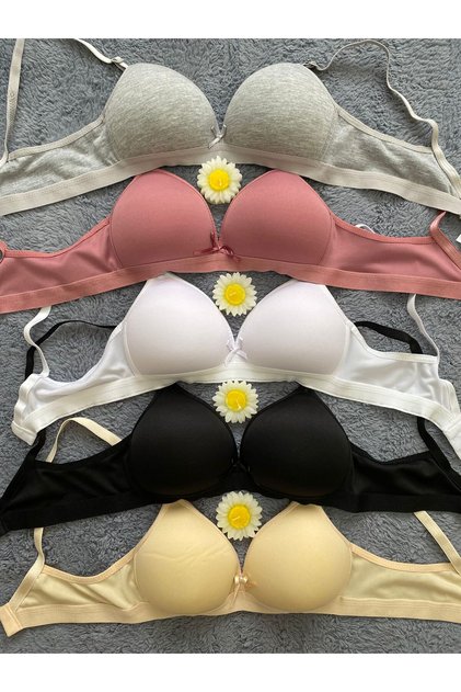 Assortment Pack of 5 Luxury Girls' Sponge Training Bras Essa05