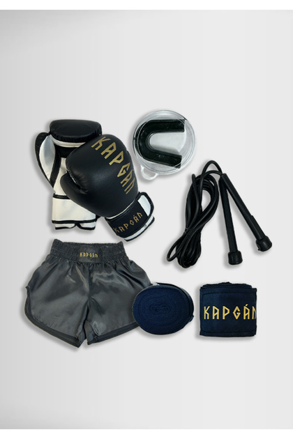 Boks Kick Boks Eldiven Şort Bandaj Dişlik ve Atlama ipi 5'li Set