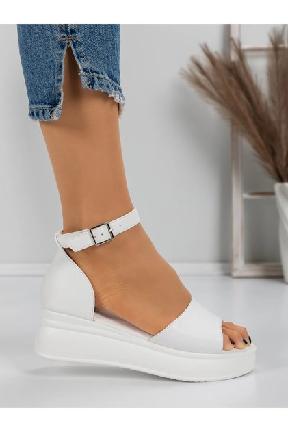Sandale Dama cu Platforma 5H8 Alb | Mei