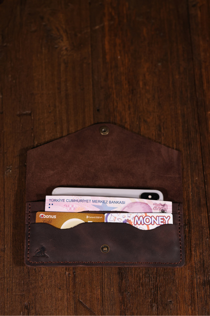 Genuine Leather Handmade Long Wallet – Stylish and Durable for Women & Men