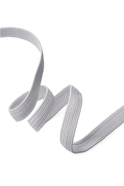 Gray 20 mm 5 Mt Durable Hard Flat Elastic Strip Rubber