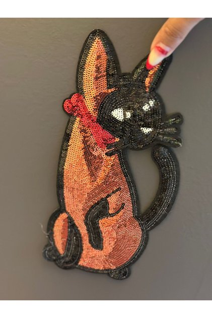 26X15 cm Iron-On Cat Emblem Sewing Applique