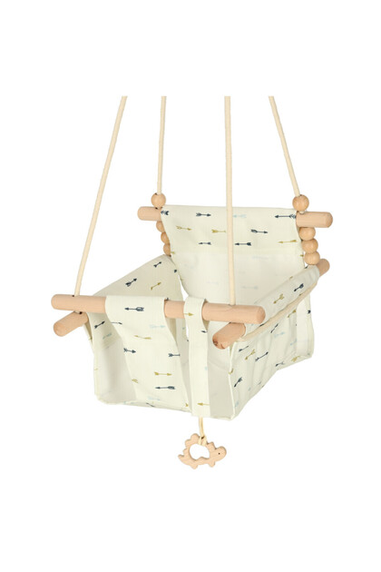 Leagan copii si bebelusi din lemn, pentru interior si exterior, "LikeSmart Arrow Swing", usor de mon