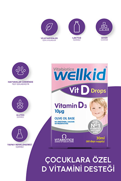 Wellkid 400 IU D3 Vitamini İçeren Damla 30 ml - Fiyatı, Yorumları